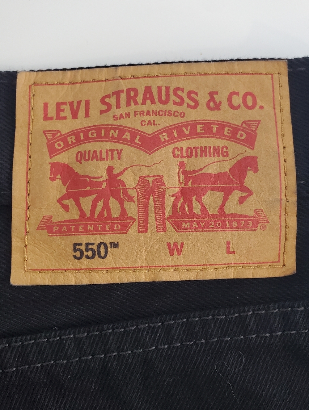 Levi's 550 Men's Black Relaxed Fit Jeans Size 54x32 100% Cotton NWT - Picture 16 of 16